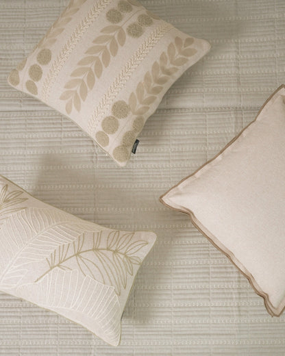 Coastal Palm Springs Embroidered Grey Cushion Cover (Size : 12"X18")