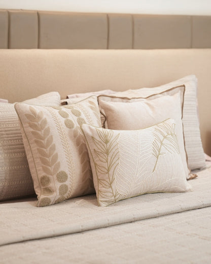 Coastal Palm Springs Embroidered Grey Cushion Cover (Size : 12"X18")