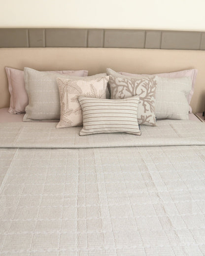 Drift Palm Springs Embroidered Grey Cushion Cover (Size : 12"X18")
