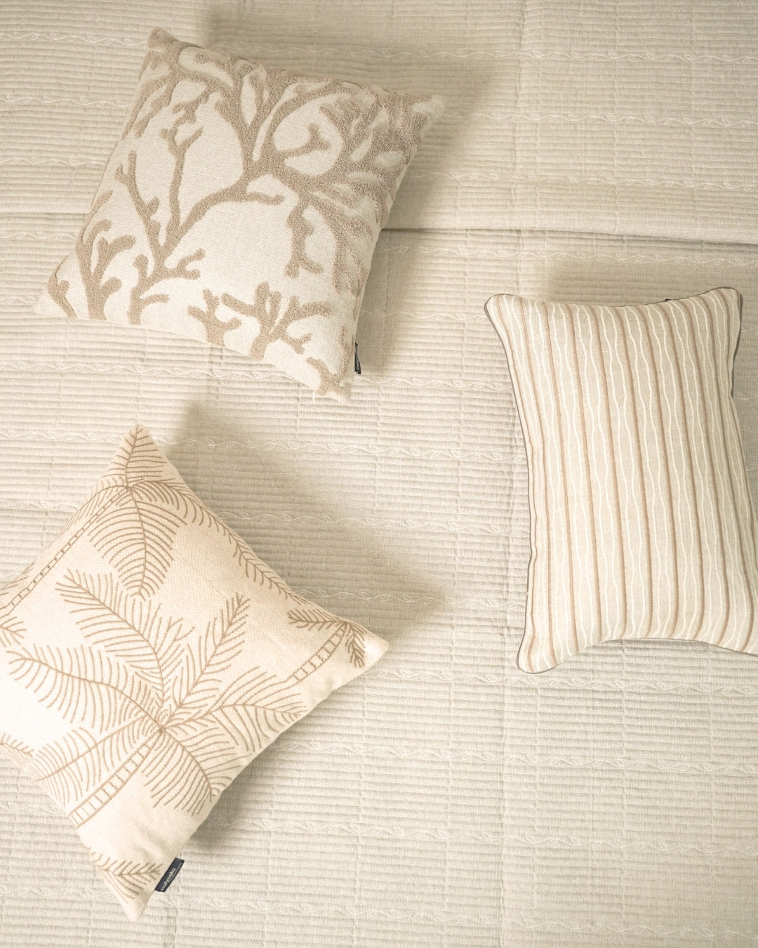 Verde Palm Springs Embroidered Grey Cushion Cover (Size : 16"X16")
