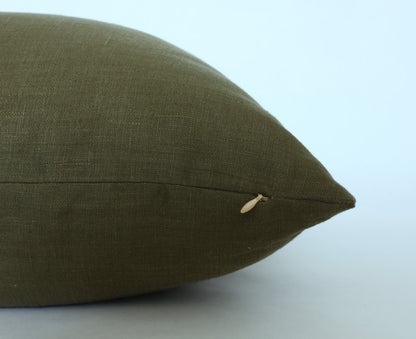 Dark Olive Pillow Cover