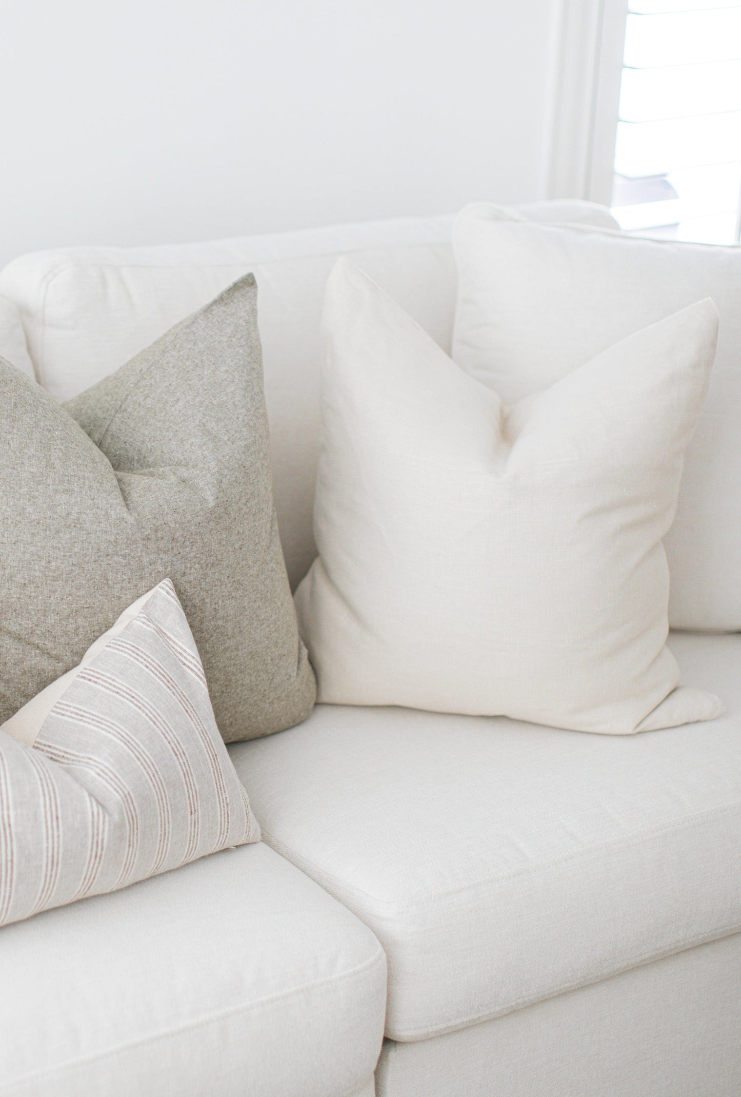 Oatmeal Linen Pillow Cover