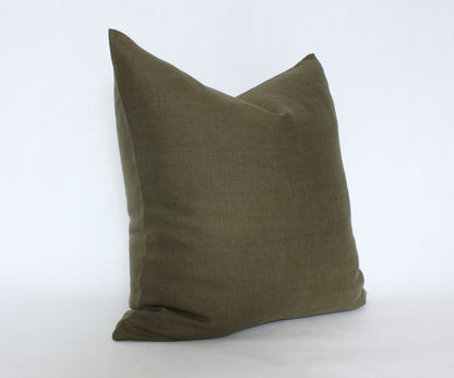 Dark Olive Pillow Cover
