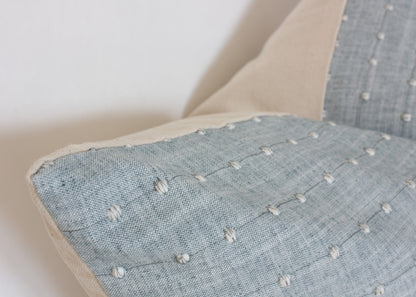 Blue Dot Pillow Cover