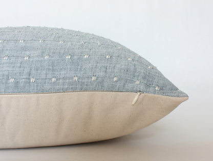 Blue Dot Pillow Cover