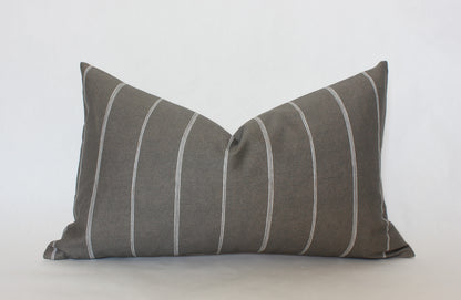 Brown Striped Pillow Cover