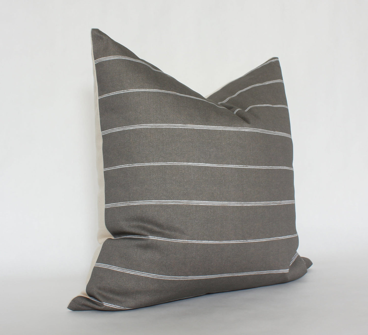 Brown Striped Pillow Cover