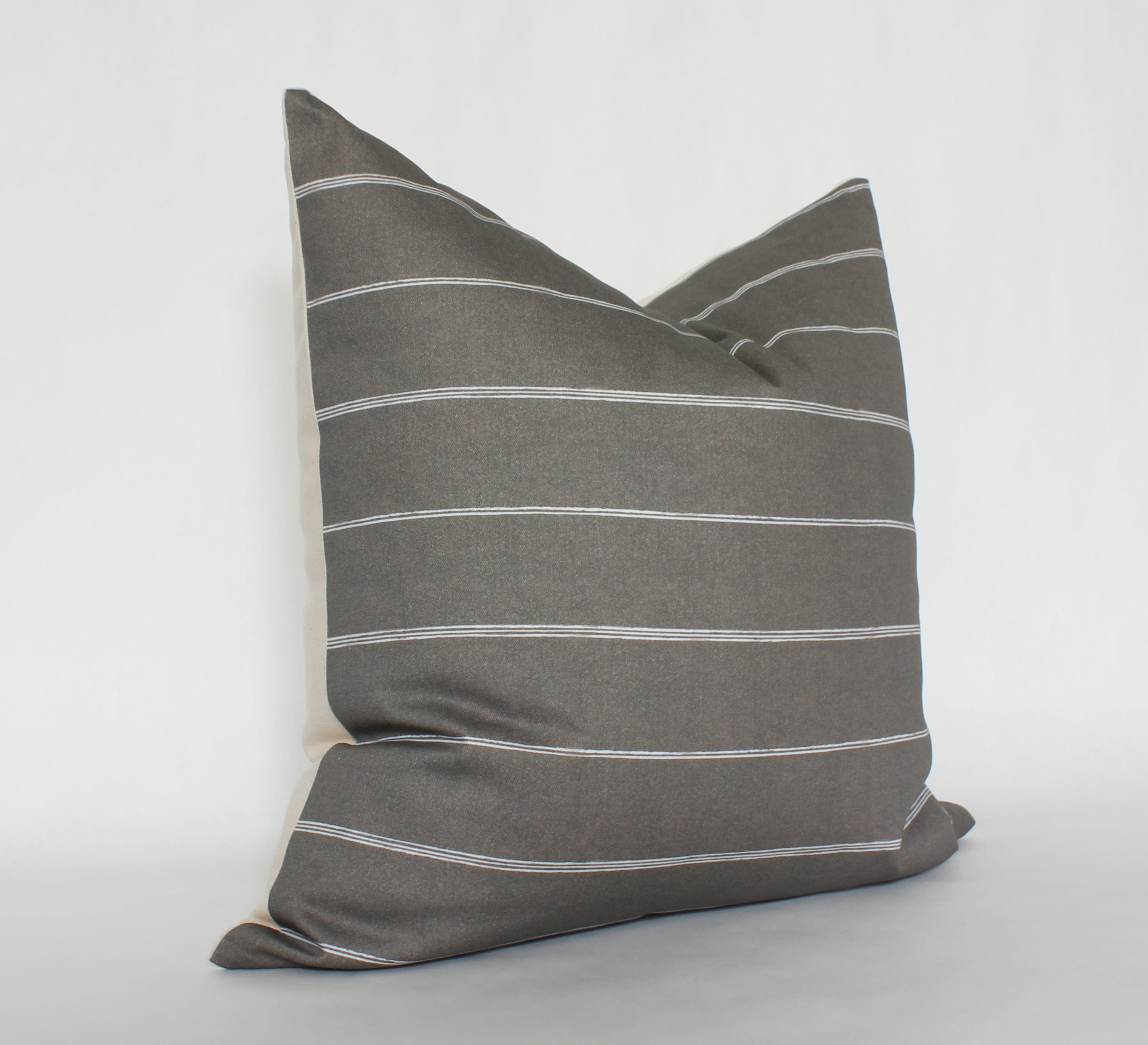 Brown Striped Pillow Cover