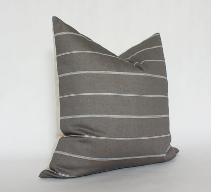 Brown Striped Pillow Cover
