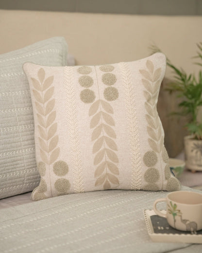 Casa Palm Springs Embroidered Grey Cushion Cover (Size : 16"X16")