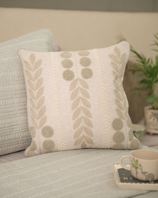Casa Palm Springs Embroidered Grey Cushion Cover (Size : 16"X16")