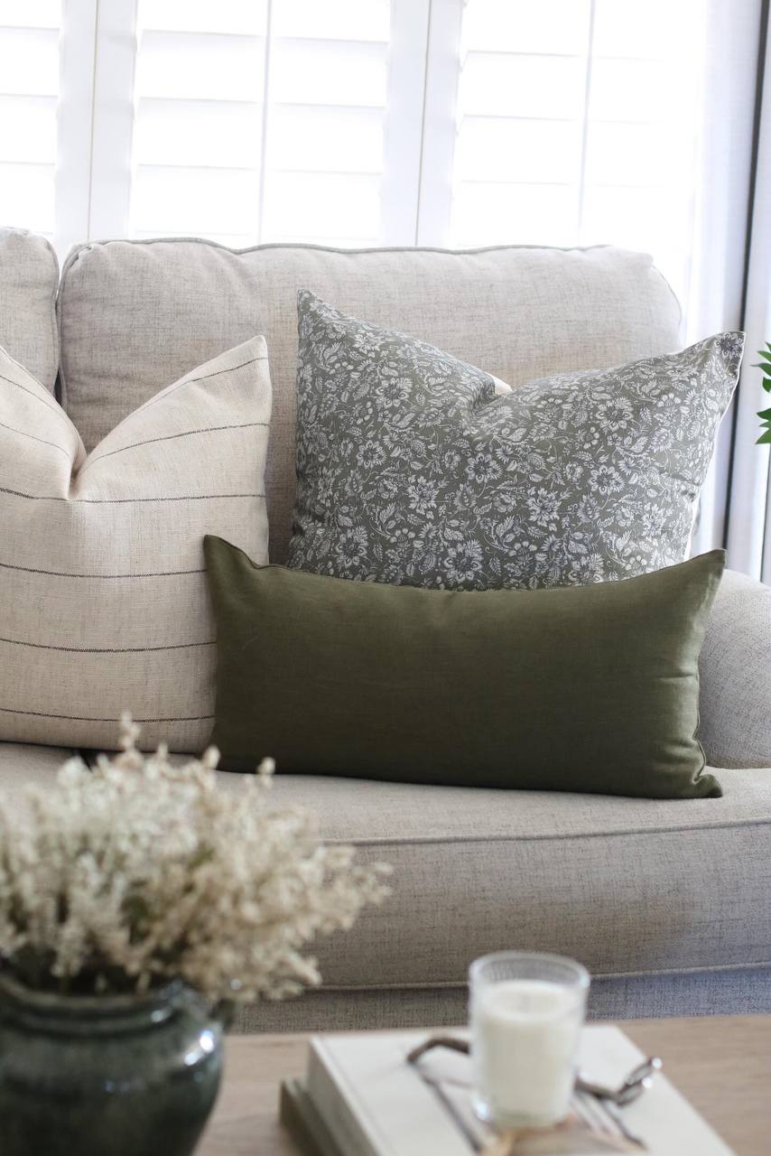 Dark Olive Pillow Cover