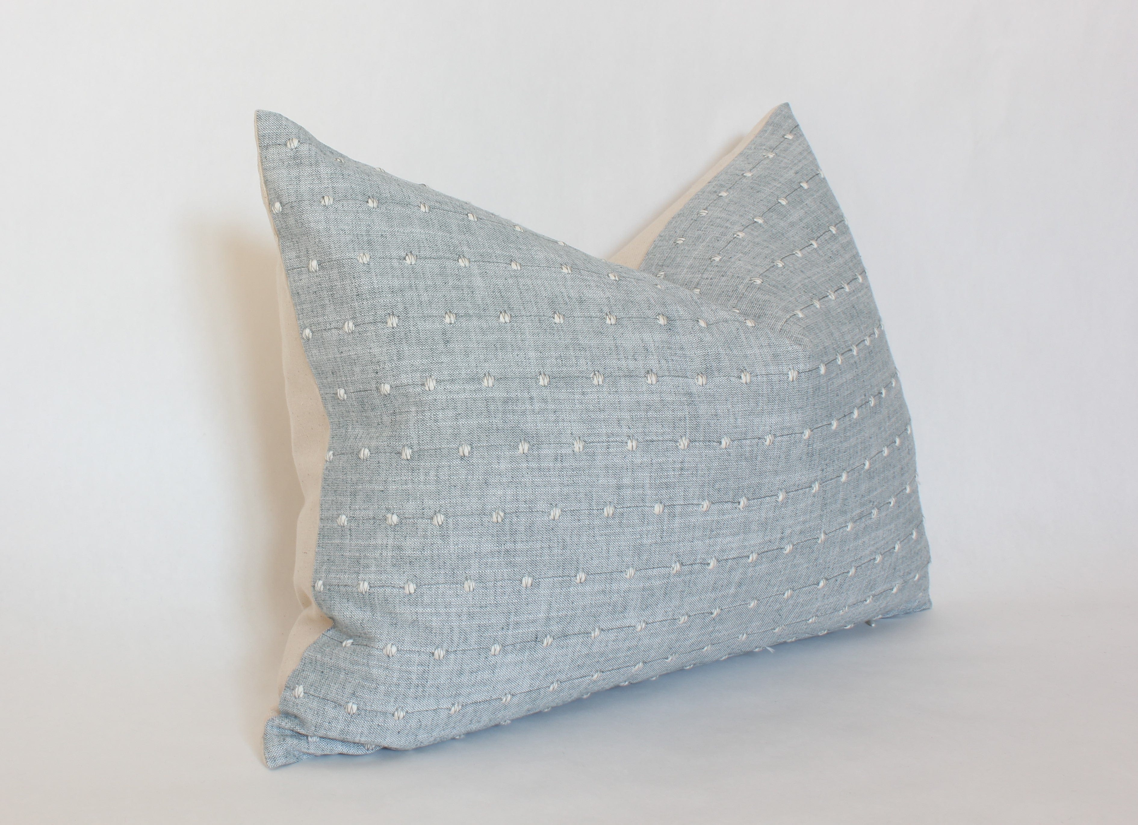Blue Dot Pillow Cover