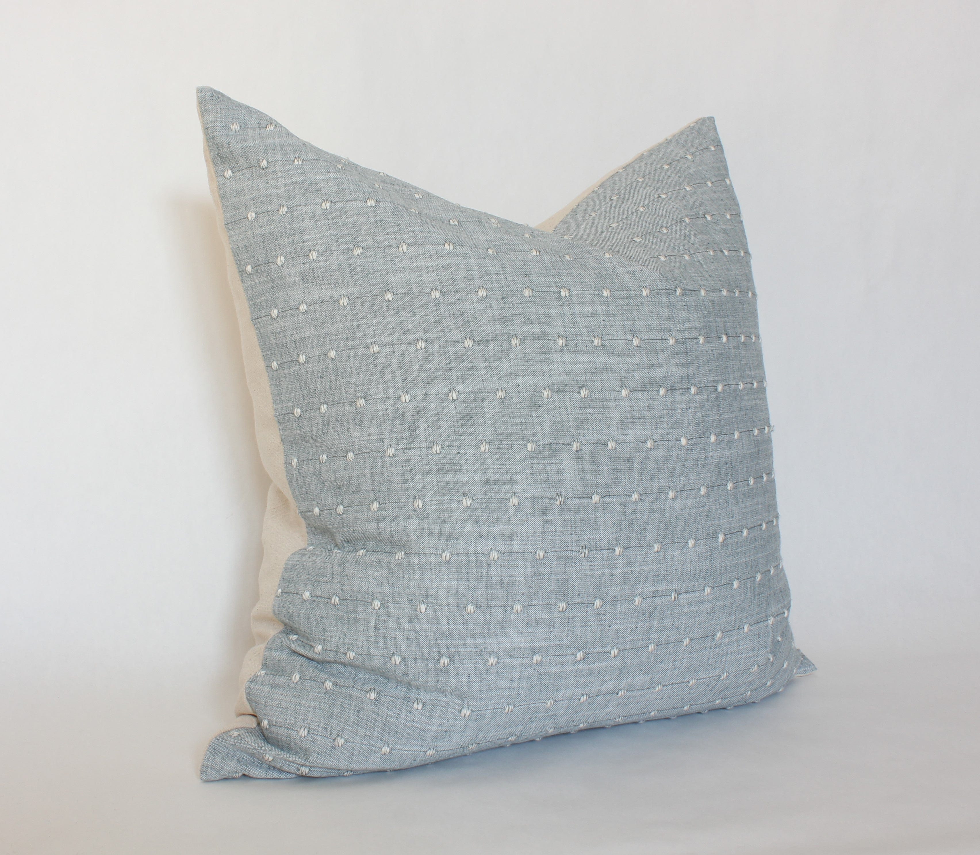 Blue Dot Pillow Cover