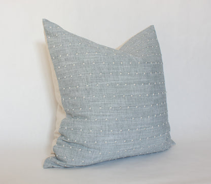 Blue Dot Pillow Cover