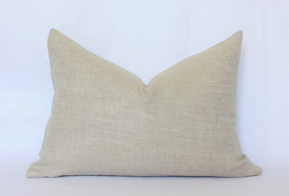 Oatmeal Linen Pillow Cover