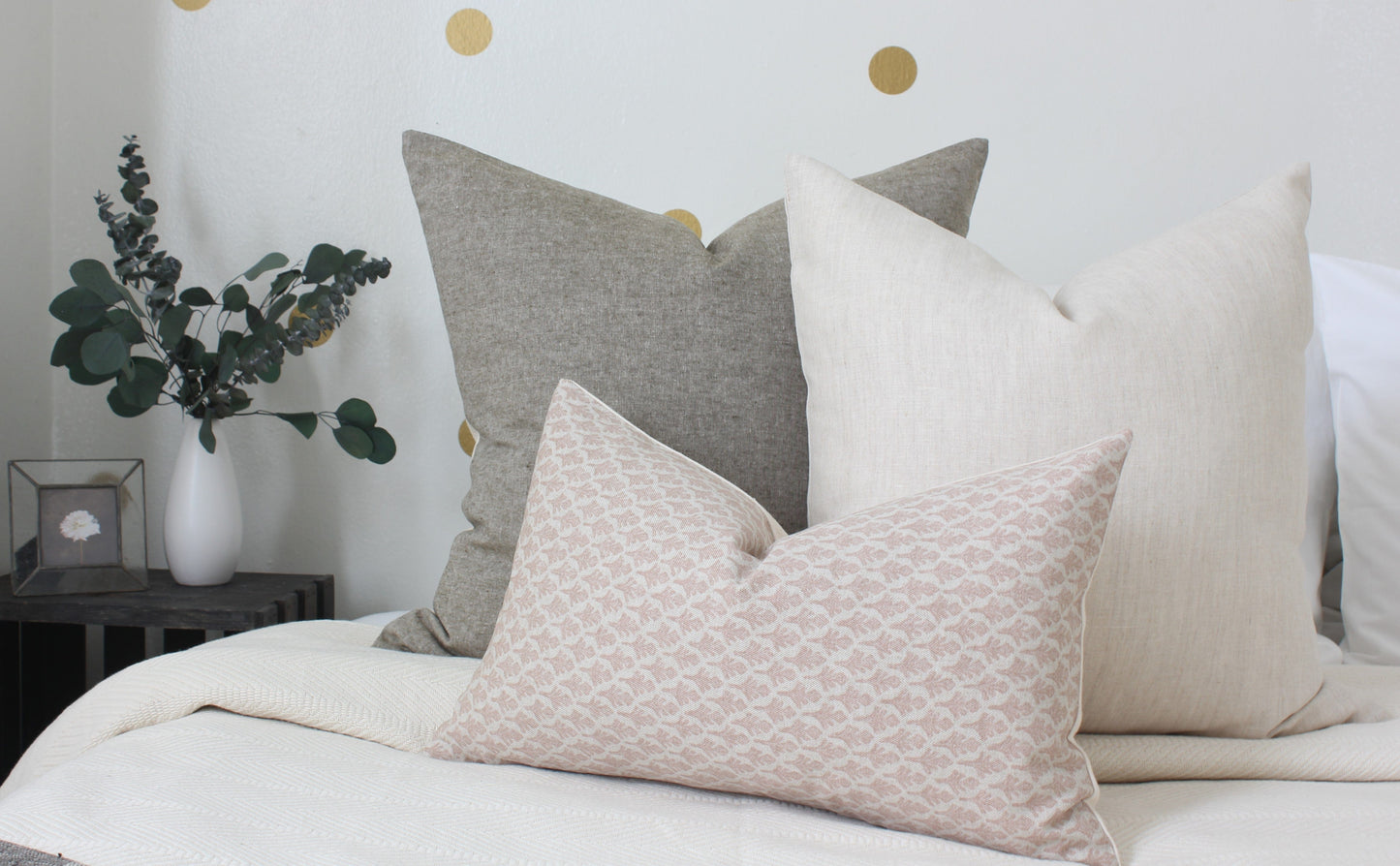 Oatmeal Linen Pillow Cover